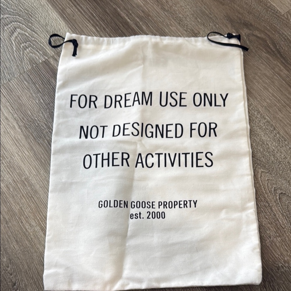 SOLD Golden Goose Cream Drawstring Bag